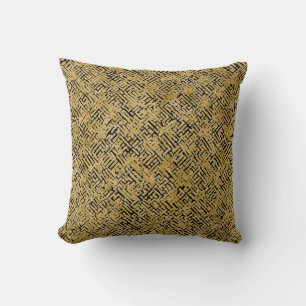 Luxus-Goldmuster, Gold Schwarz Kissen