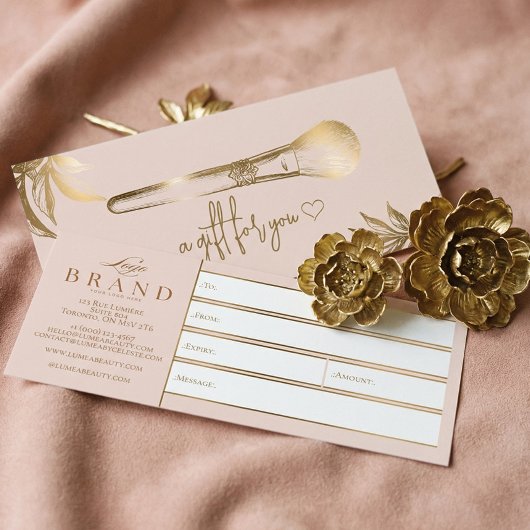 Luxus-Goldschein für Make-up-Schönheitsbürsten