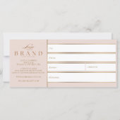 Luxus-Goldschein für Make-up-Schönheitsbürsten (Rückseite)