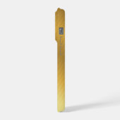 Luxus-Goldverlauf-Muster-Monogramm-Gotik-Initiale iPhone Hülle (Linke Seite)