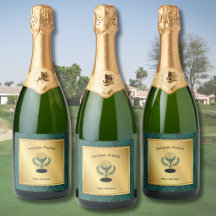 Luxus-Golf-Geburtstags-Champagner-Flaschenetikette