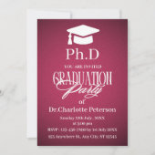 Luxus-Gradient-PhD-Abschlussfeier Einladung (Vorderseite)