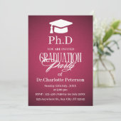 Luxus-Gradient-PhD-Abschlussfeier Einladung (Stehend Vorderseite)