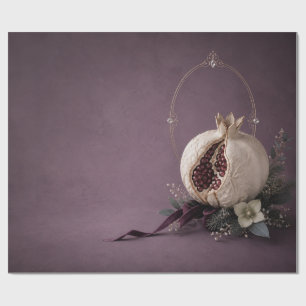 Luxus-Granatapfel-Pflaume-Weihnachtsgeschenkpapier Geschenkpapier