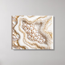 Luxus-Grau- und Silber-Geoden-Leinwandkunst - Mode