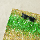 Luxus Green Gold Glitzer Strandtuch (Beispiel)