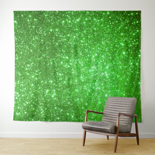 Luxus Green Gold Glitzer Wandteppich (Beispiel (Horizontal))