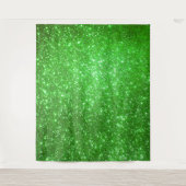 Luxus Green Gold Glitzer Wandteppich (Vorderseite)