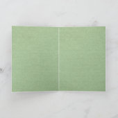 Luxus Green Heart Burlap Danke Karte (Innenseite)