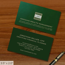 Luxus Green Leather Business Card