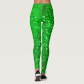 Luxus Green Popular Gift Gold Glitzer Leggings (Rückseite)