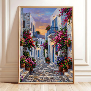 Luxus-Griechische-Insel-Wandkunst-Leinwanddruck Poster