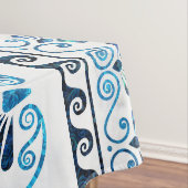 Luxus griechisches Ornament Blauer Edelstein und P Tischdecke (Beispiel)