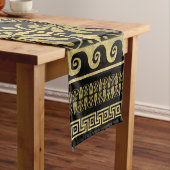 Luxus griechisches Ornament Schwarz und Gold Kurzer Tischläufer (Beispiel)