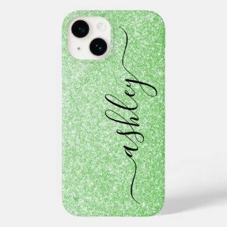 Luxus-Grün-Glitter-Handyhülle mit individuellem Na Case-Mate iPhone 14 Hülle