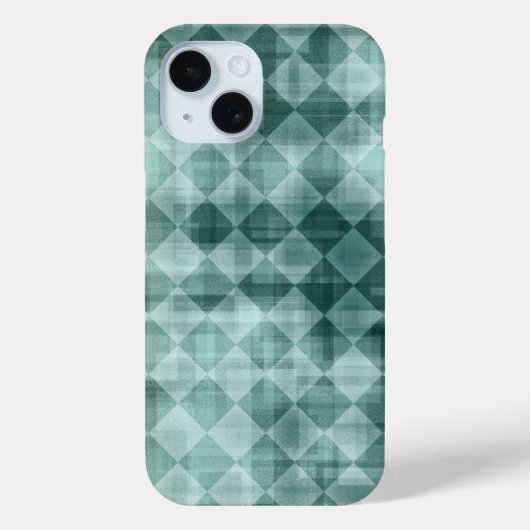 Luxus Grün Weißer Rhombus Wasserfarbe Abstrakte Ku Case-Mate iPhone Hülle (Rückseite)