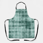 Luxus Grün Weißer Rhombus Wasserfarbe Abstrakte Ku Schürze (Vorderseite)