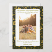 Luxus-Grünkariertes Portrait-Foto Weihnachten (Vorderseite)