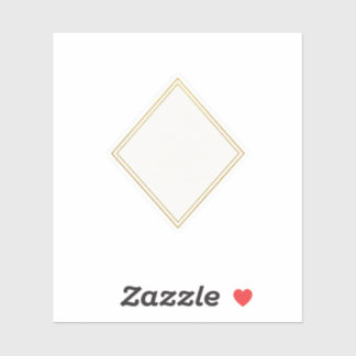 Luxus-Haaransatz-Diamant-Geometrie-Gold-Hochzeit Aufkleber