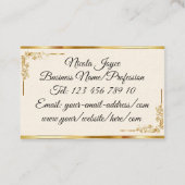 Luxus Hair Stylist Black Gold Monogramm Visitenkarte (Rückseite)