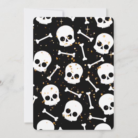 Luxus Halloween Dance Skeletons Disco Ball Party Einladung (Rückseite)