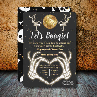 Luxus Halloween Dance Skeletons Disco Ball Party Einladung