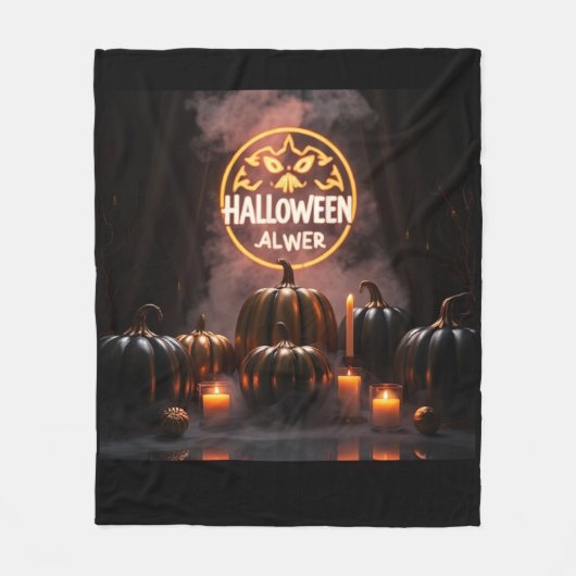 Luxus-Halloween-Flanelldecke 2025 🎃🖤 Fleecedecke (Vorderseite)
