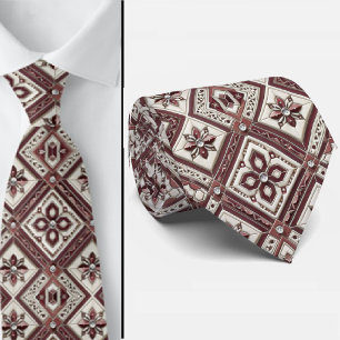 Luxus-Halsband in Burgund mit marokkanischem Muste Krawatte