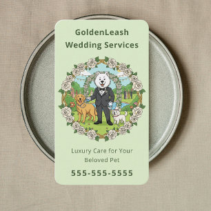 Luxus-Haustier-Hochzeitssitter Hochzeitshund-Handl Visitenkarte