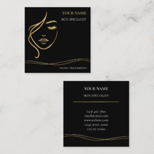 Luxus-Hautpflege & Schönheitssalon Quadratische Visitenkarte