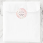 Luxus High End Parfüm Thema Pink Gastgeschenk Runder Aufkleber (Tasche)