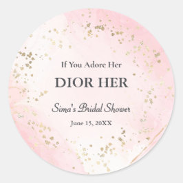 Luxus High End Parfüm Thema Pink Gastgeschenk Runder Aufkleber