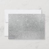 Luxus Himmel blau ombre Silbermedaille Glitzer Bri Einladung (Rückseite)