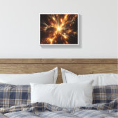 Luxus-Himmels-Goldene Supernova - Abstrakte Kosmis Leinwanddruck (Insitu (Schlafzimmer))