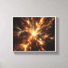 Luxus-Himmels-Goldene Supernova - Abstrakte Kosmis Leinwanddruck