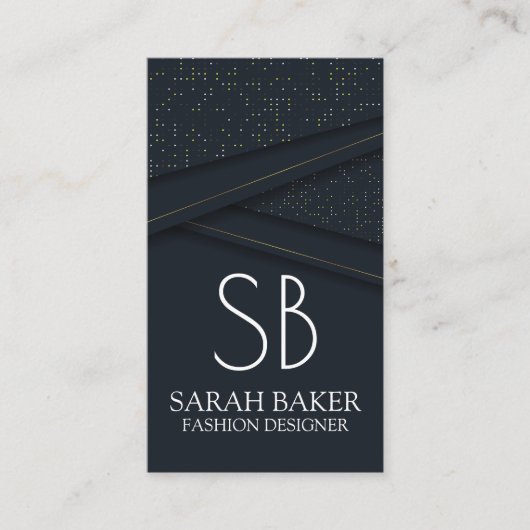 Luxus-Hintergrund | Monogramm Visitenkarte (Vorderseite)