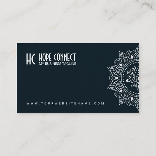 Luxus, hochwertiges minimalistisches Weiß Visitenkarte (Rückseite)