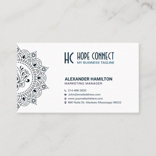 Luxus, hochwertiges minimalistisches Weiß Visitenkarte (Vorderseite)