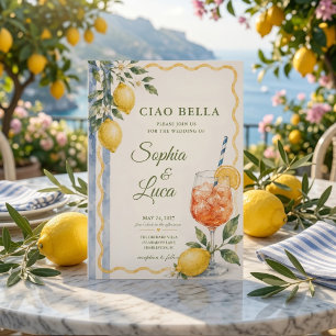Luxus-Hochzeit Ciao Bella Italienische Zitrone Einladung