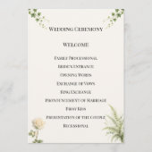 Luxus-Hochzeit im geheimen Garten Programm (Vorderseite)