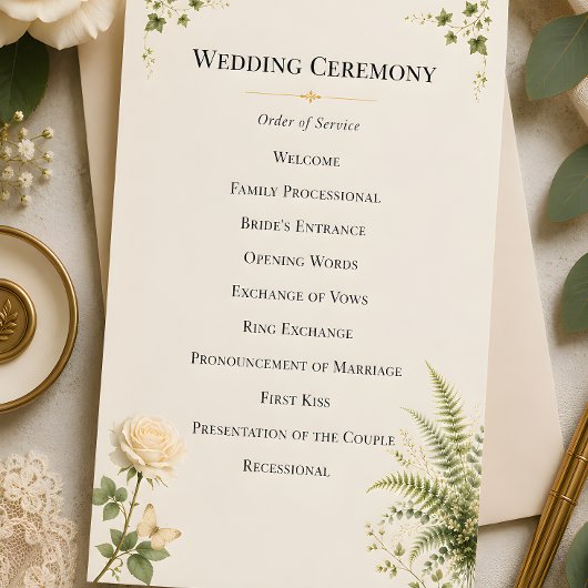 Luxus-Hochzeit im geheimen Garten Programm