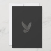 Luxus-Hochzeit in Monochrom Einladung (Rückseite)