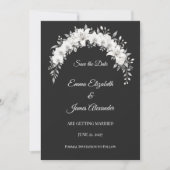 Luxus-Hochzeit in Monochrom Save The Date (Vorderseite)