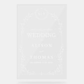 Luxus-Hochzeit mit klarem Acryl-Bogen Acrylschild (Vorderseite)