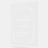 Luxus-Hochzeit mit klarem Acryl-Bogen Acrylschild (Winkel)
