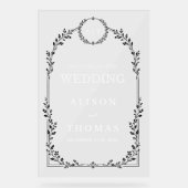 Luxus-Hochzeit mit klarem Acryl-Bogen Acrylschild (Vorderseite)