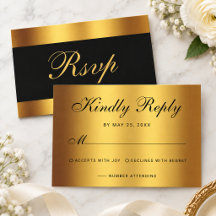 Luxus-Hochzeit mit schwarzer Gold-Kalligrafie-Rand