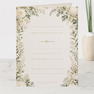 Luxus-Hochzeits-Einladung mit floralen Motiven Dankeskarte