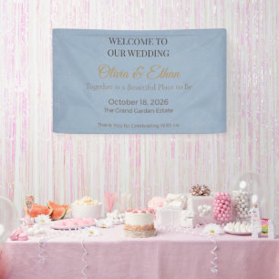 Luxus-Hochzeitsbanner Elegantes Empfangsschild Banner