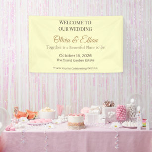 Luxus-Hochzeitsbanner Elegantes Empfangsschild Banner